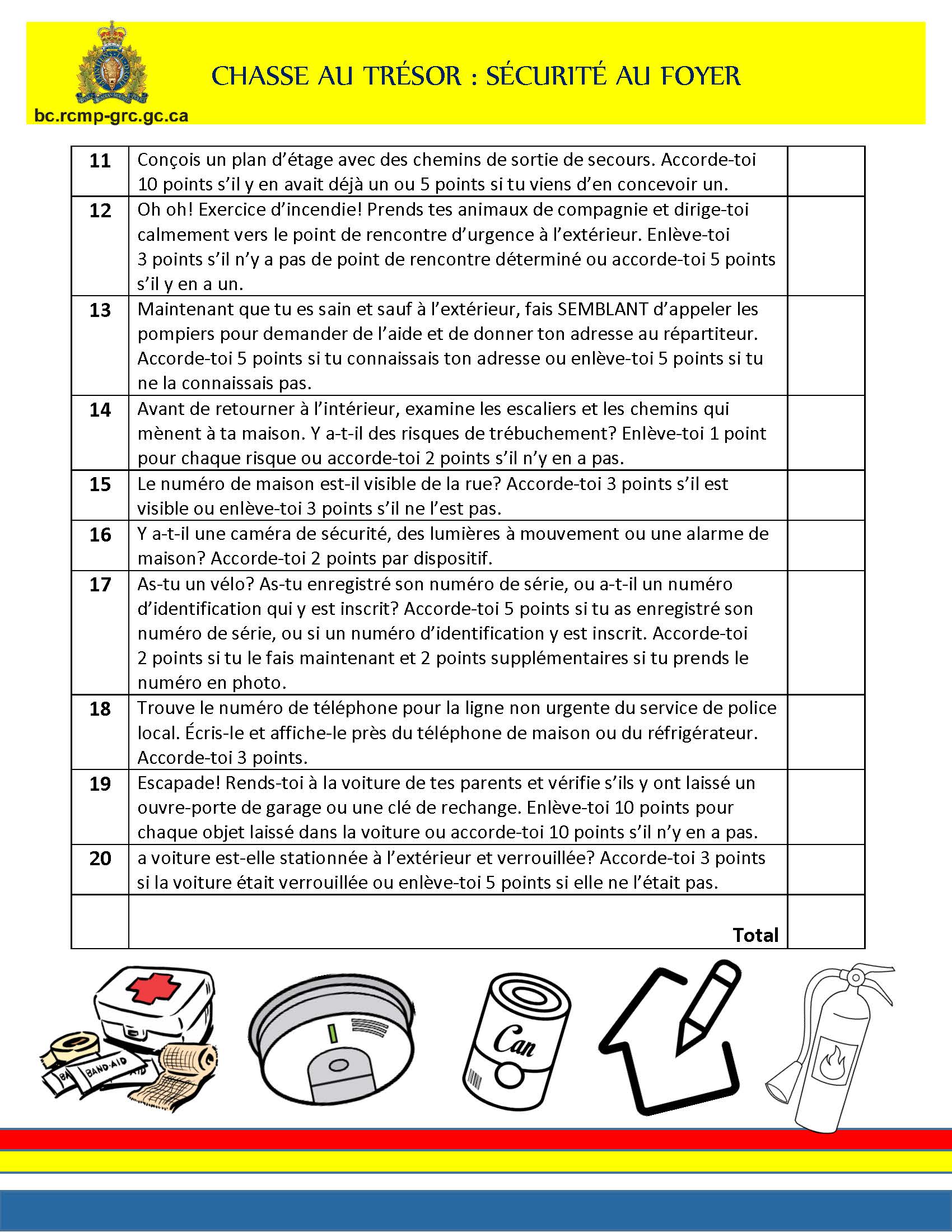 Questions de la page 2 de la chasse au trésor. Texte équivalent ci-dessous.